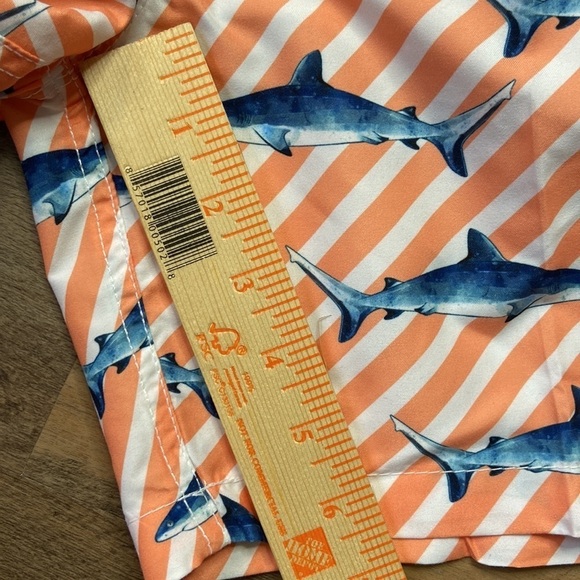 Trunks Surf & Swim Boys Shark Striped Print Swim Trunk Shorts Size XL - Picture 12 of 16